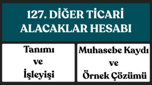 127 Diger Ticari Alacaklar Hesabi Muhasebe Kaydi Hesap Isleyisi